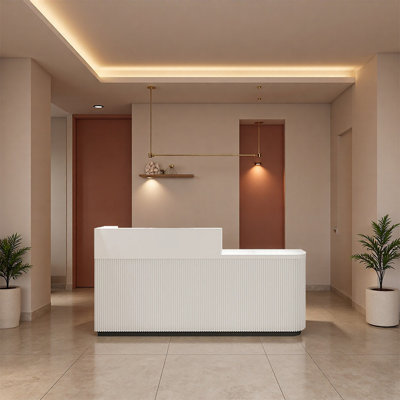 Modern Computer Desk, Writing Desk, and Reception Table – 78.74” for Office or Commercial Use