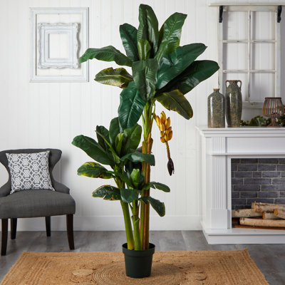 72'' Faux Banana Leaf Tree in Planter