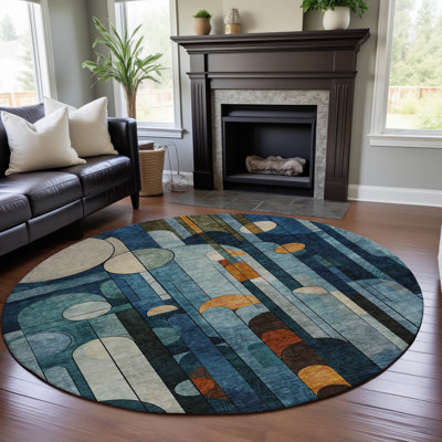 Premium Machine Washable Dimatteo AMF1125 Geometric Rug