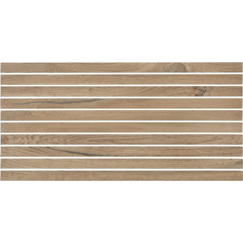 Acreage 1" x 24" Porcelain Wood Look Stacked Mosaic Tile (4 PCS Per Carton) (7.56 SQFT Per Carton), Palomino