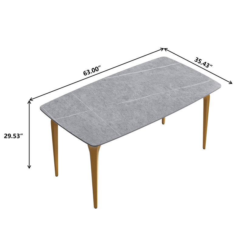 Table de salle à manger, Noir, Noir, L 35,43 po x L 63 po