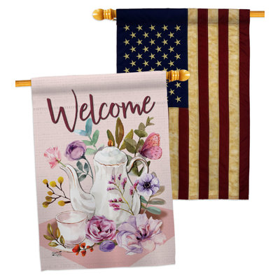 Drapeau de maison en polyester à 2 côtés 40 x 28 po