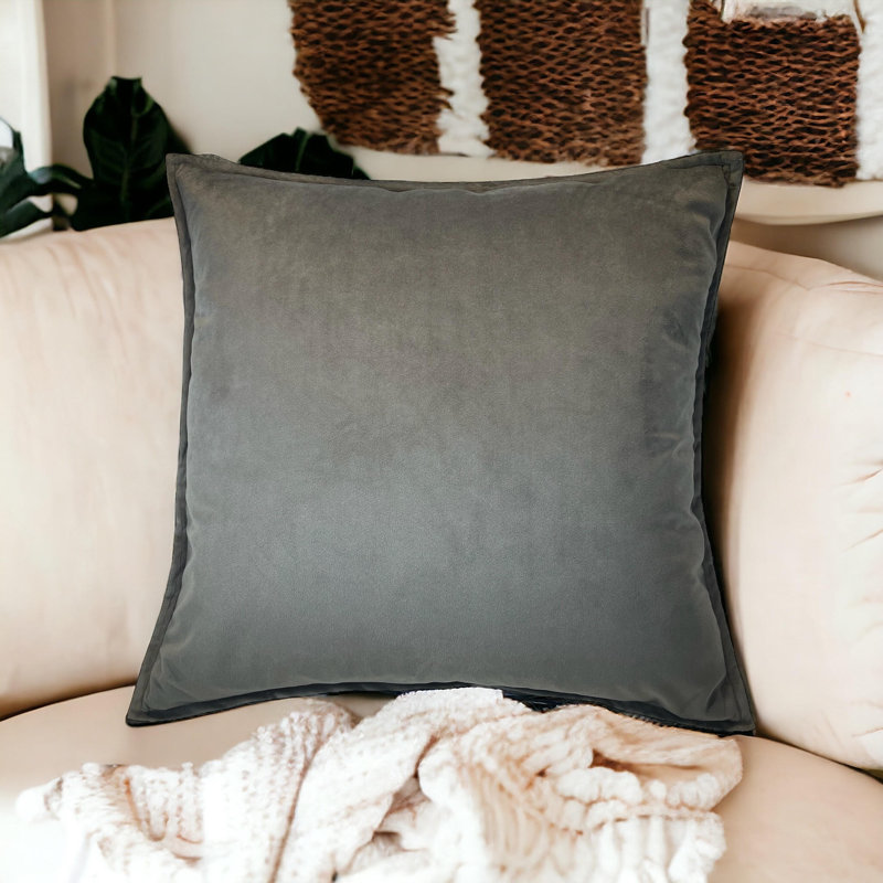 Housse de coussin carrée, Carré 18 po, Gris