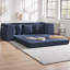 Canapé-lit 82,25 po convertible 2-en-1 avec 5 coussins, poches latérales et porte-gobelets, aucun assemblage requis, pour le salon, les petits espaces-1086794430