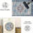 Living Room Area Rugs - Large Boho Rugs for Living Room Stain Resistant Carpet Vintage Tribal Rugs for Bedroom Kitchen Bathroom with Non Slip Backing Home Decor Floor Decor Mat Navy/Blue-1142050311