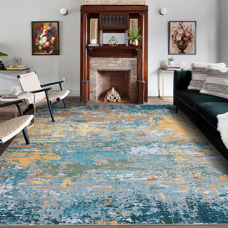 Embrie Washable Rug, Rectangle 4 pi x 6 pi