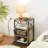 Nightstand with Charging Station End Side Tables with Storage Drawers and USB Ports & Power Outlets-2082690675
