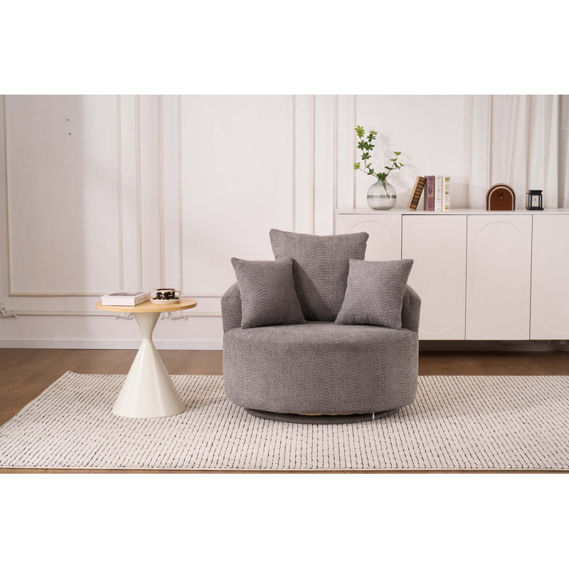 Fauteuil demi-tonneau pivotant, Gris