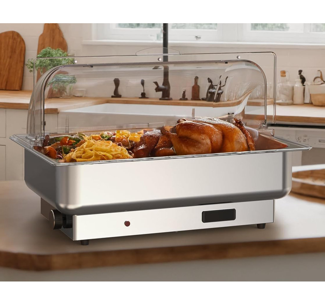 Transparent Lid Electric Chafing Dish Set