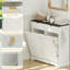 Armoire à poubelle double basculante de 13 gallons avec tiroirs et crochets-133488765-133488768