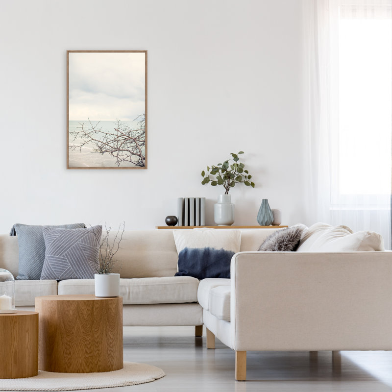 « No Place », Toile avec cadre flottant brun, Non, H 46,25 po x l 31,25 po