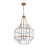 3 - Light Clear Glass Geometric Octagonal Pendant Light