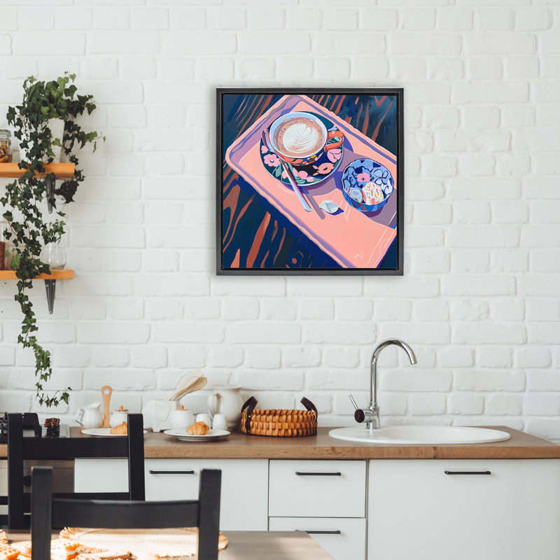 Cadre flottant Vibrant Modern, Cadre flottant noir de jais, H 18 po x l 18 po