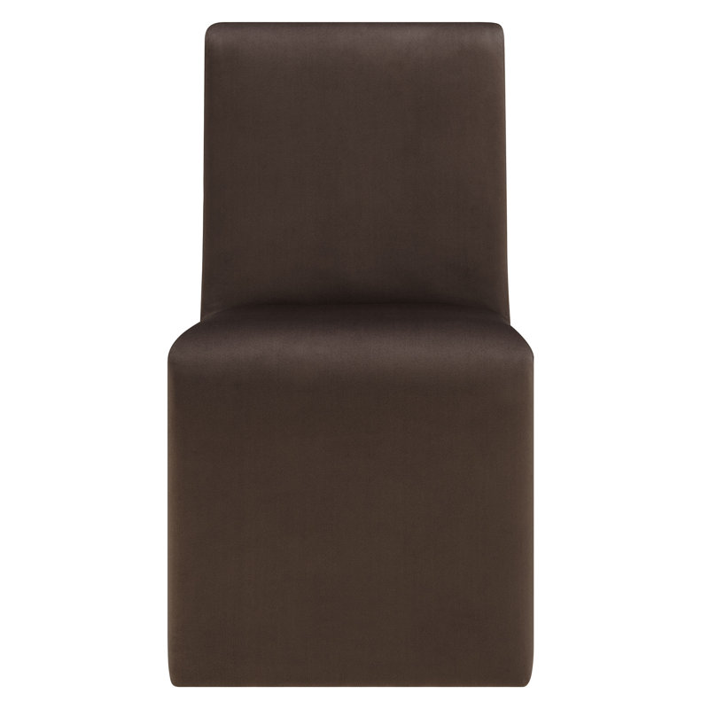 Emory Upholstered Performance Velvet Dining Side Chair, Chocolate