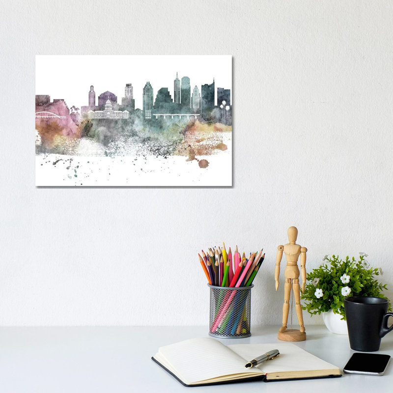 Philadelphia Pastel Skylines, H 8 po x l 12 po x P 0,75 po, Austin