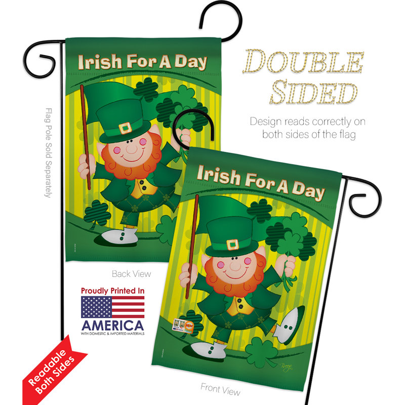 Ensemble de drapeaux irlandais en polyester 19 x 13 po