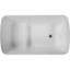 Baignoire de trempage carrée encastrée japonaise brillante noire avec drain chromé P 27,95 po x l 49 po x H 24,02 po