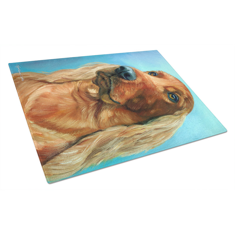 East Urban Home Irish Setter Glass Cutting Board