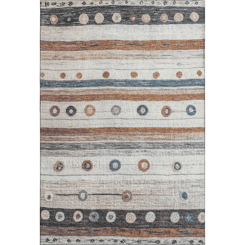 Premium Machine Washable Millbrook AMF1964 Stripes Rug, Rectangle 3' x 5'