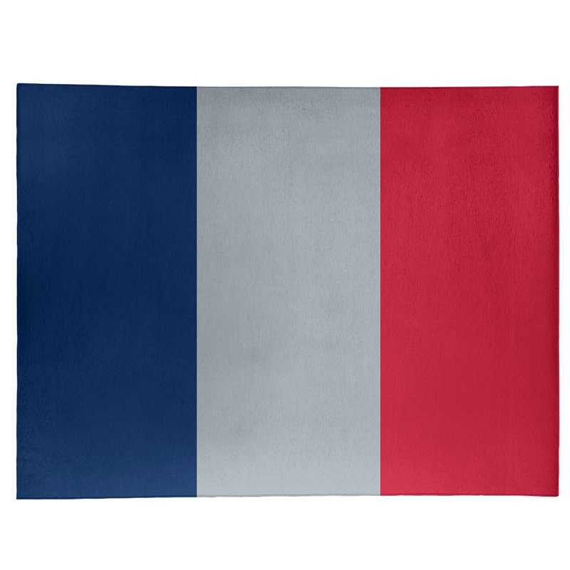 Tapis bleu à rayures de hockey national, Rectangle 8 pi x 10 pi
