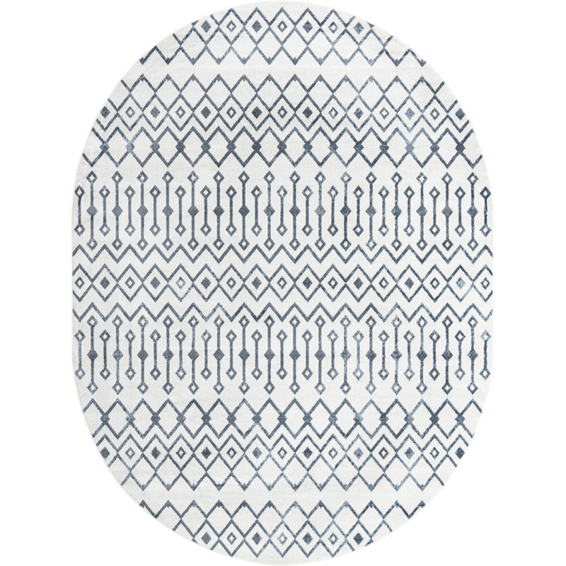 Moroccan Indoor Rug, Oval 8' x 10'