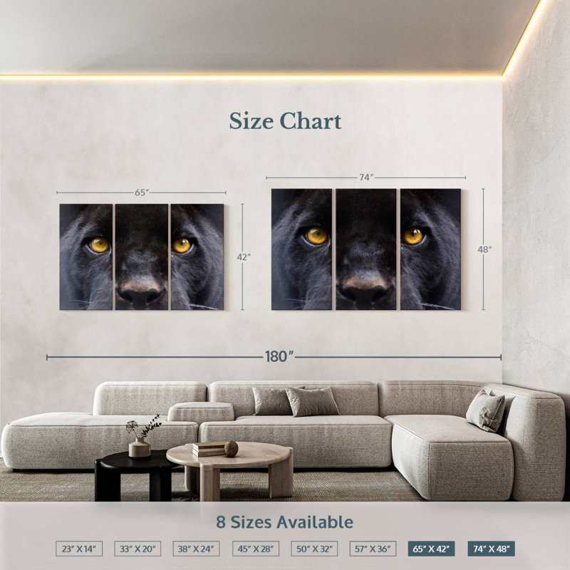 Panther Eyes, 42" H x 65" W