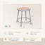 Ensemble de 2 tabourets en acier requis