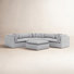 Annabella 121.65" W 6-Piece Modular Corner Sectional with Ottoman