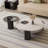 Modern Geometric Round Solid Wood Coffee Table