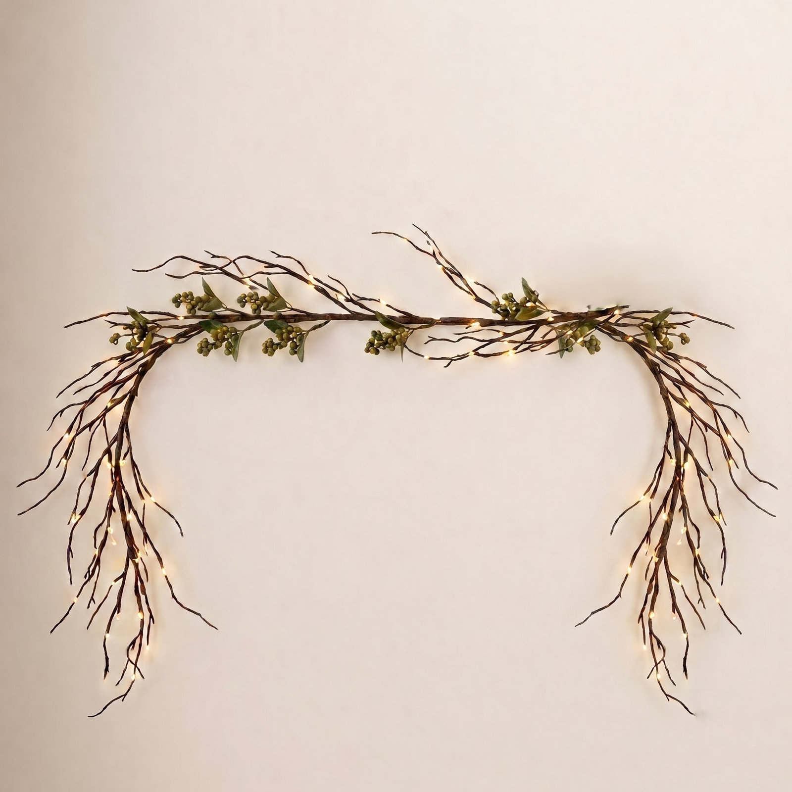 60" Pre-Lit Birch Christmas Garland