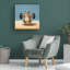 Wrapped Canvas Wall Art - Lucia Heffernan 'Gym Frog Back Squat' Wall Art for Living Room, Bedroom, or Office Décor  - 14x14