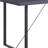 Gracie Mills 64" Dark Gray and Black Wood and Iron Sled Base Dining Table