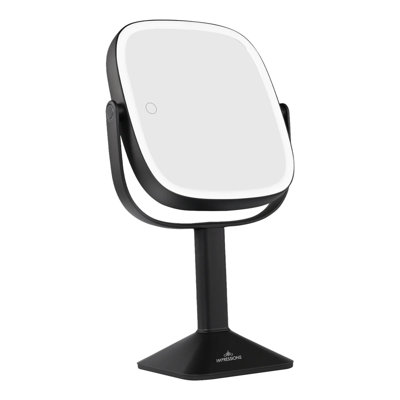 Clearview Dual Sided Tabletop Lighted Makeup Mirror, 7X Magnification Vanity Mirror With 360 Rotation