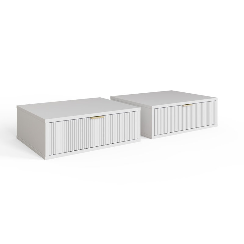 Sienna 50cm W Manufactured Wood Bedside Table