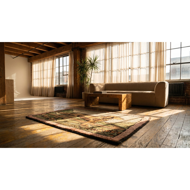 Handmade Wool Animal Print Area Rug