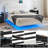 Upholstered Platform Bed Frame With Led Lights And Headboard Led Visual Floating Bed-744343914