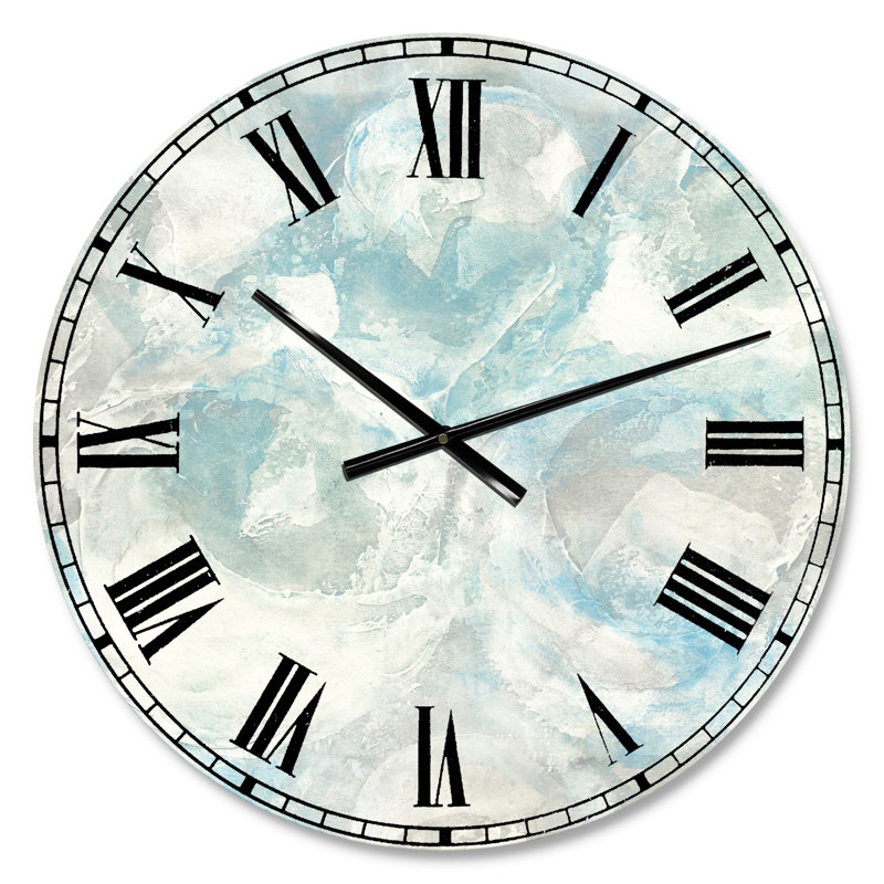 Pale Blue Shade III - Coastal wall clock, Large