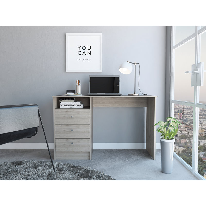 Naples 46" Wide Computer Desk, Black Wengue