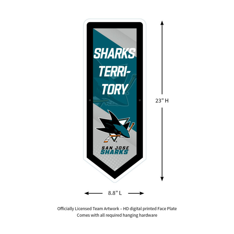 Enseigne murale NHL Team Pennant, San Jose Sharks