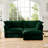 Luxurious Slipcovered Sectional 2 Seater Sofa With Convertible Ottoman, Deep Seat L Shaped Design, Detachable Cover, And Soft Pillows, Corduroy Fabric-1638696532-1638696535