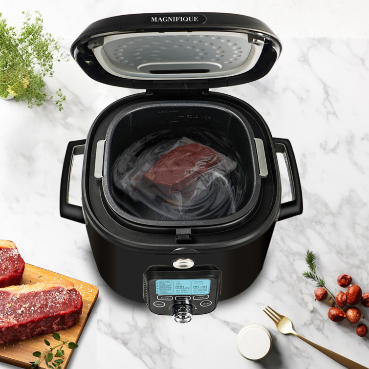  Magnifique 6-Quart Digital Programmable Slow Cooker with Timer  - Small Kitchen Appliance for Family Dinners - Serves 6+ People - Heat  Settings: Keep Warm, Low and High: Home & Kitchen