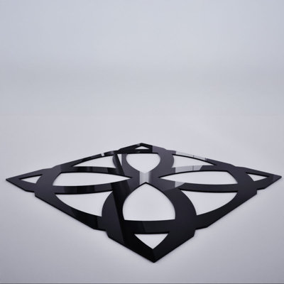 Panneaux muraux décoratifs en acrylique Daventry, moyen, l 15 3/8 po x H 15 3/8 po x T 1/8 po, noir