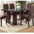 1Pc Dining Table Only Solid Wood Glass Insert Rectangle Table(Only Table)