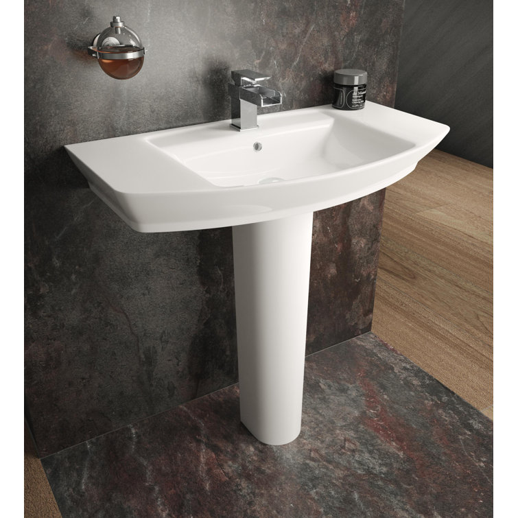 Hudson Reed Maya 650mm L x 465mm W White Vitreous China Rectangular Sink with Overflow