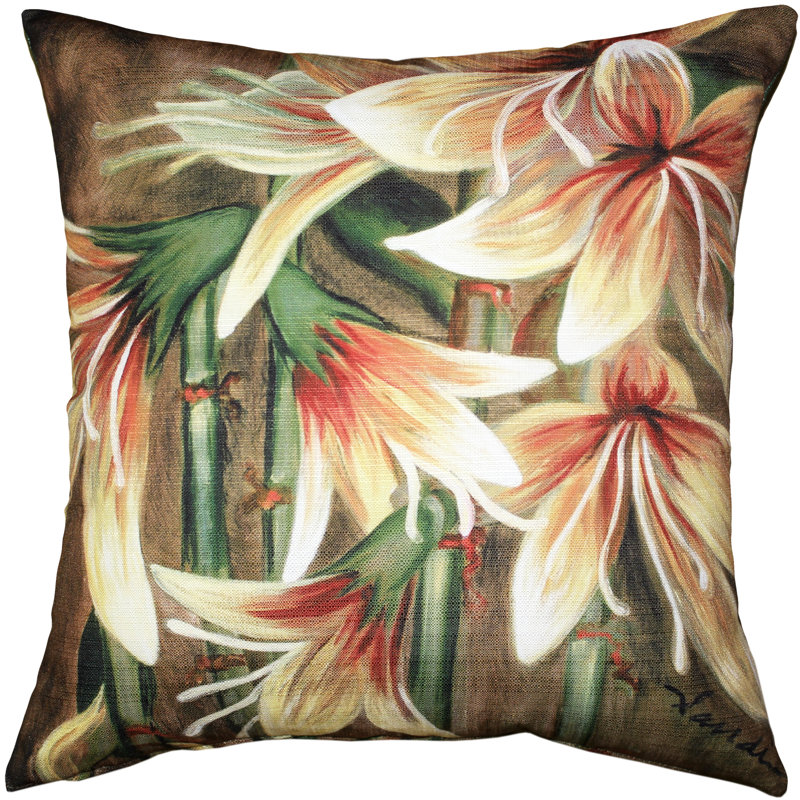 Coussin décoratif intérieur/extérieur belladonna lily