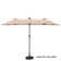 Jacobo 156'' x 78''Rectangular Lighted Market Umbrella with  16 Color Changing Light