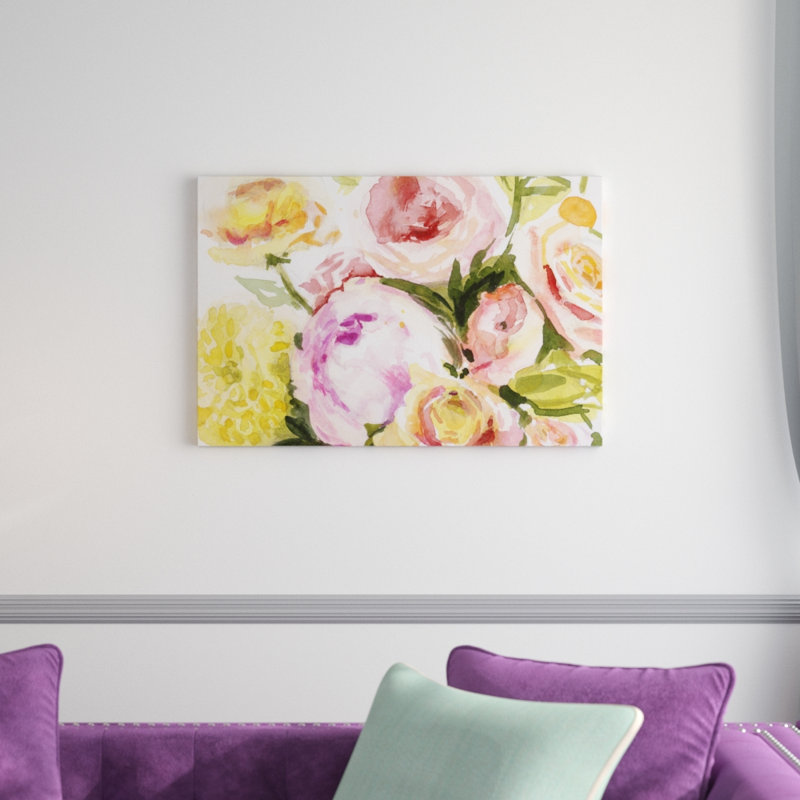 Loose Arrangement IV by Victoria Borges - Painting Print, Wrapped Canvas, 20cm H x 30cm W