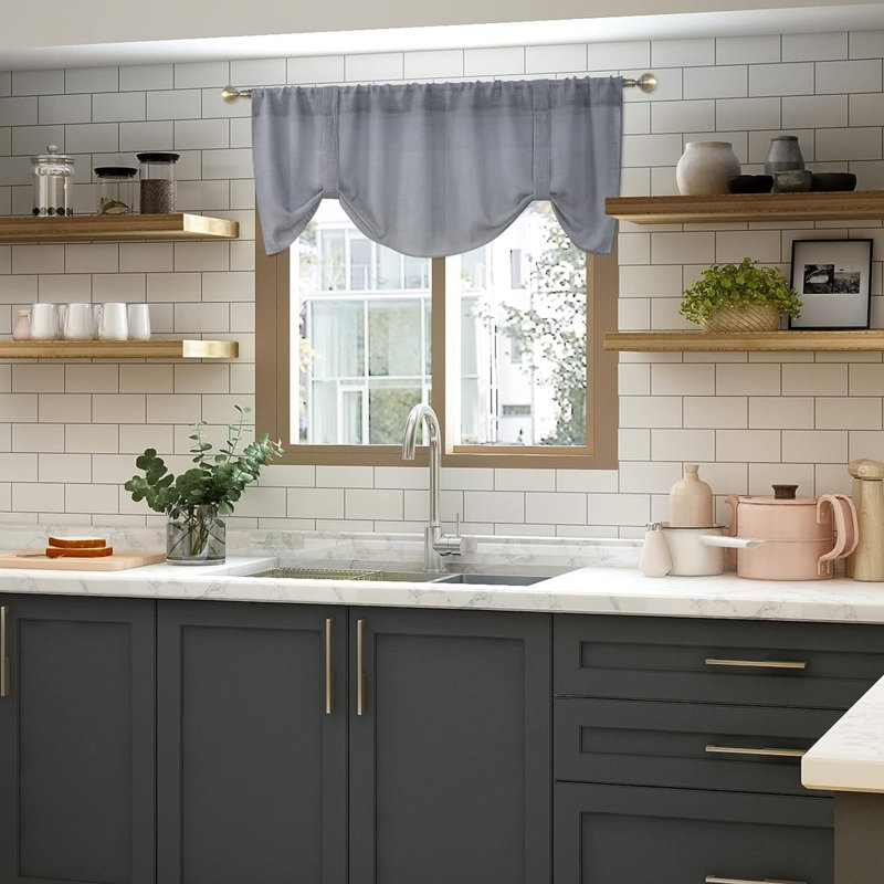 Chas Tailored Window Valance, Gray