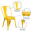 Commercial GradeMetal Indoor-Outdoor Stackable Chair-984495313
