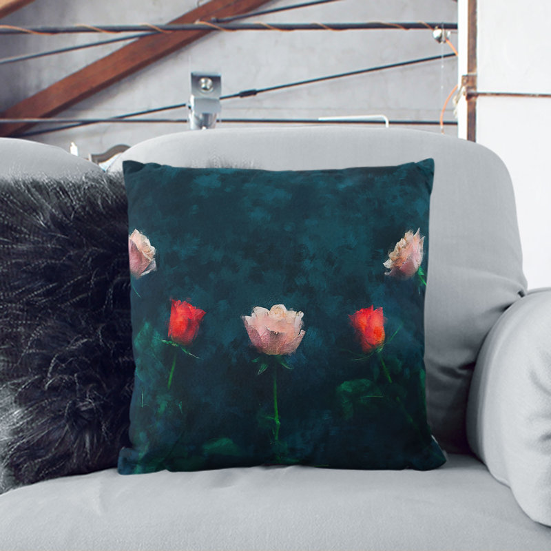 Square Throw Cushion, 55cm H x 55cm W x 20cm D, Black